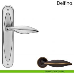 Maniglia con placca per porta Delfino Linea Calì 2