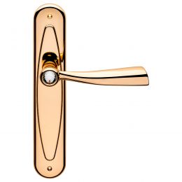 Maniglia Swarovski con placca per porta Elika Crystal Linea Calì