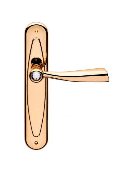 Maniglia Swarovski con placca per porta Elika Crystal Linea Calì