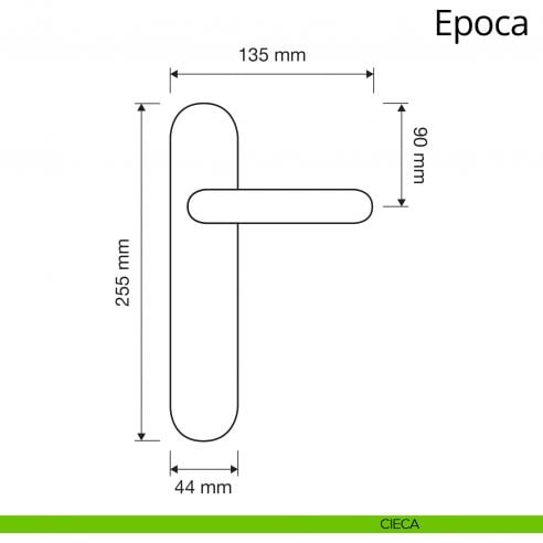 Maniglia con placca per porta Epoca Linea Calì placca cieca