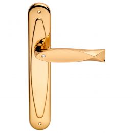 Maniglia Swarovski con placca per porta Fish Crystal Linea Calì