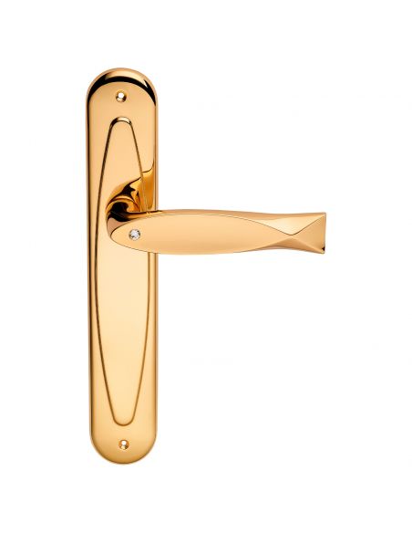 Maniglia Swarovski con placca per porta Fish Crystal Linea Calì