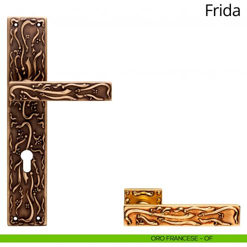 Maniglia con placca per porta Frida Linea Calì