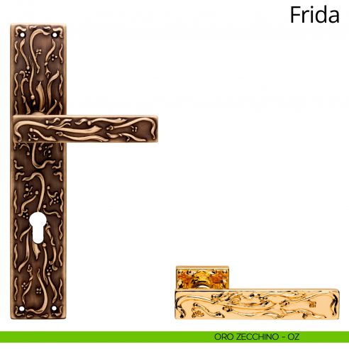 Maniglia con placca per porta Frida Linea Calì