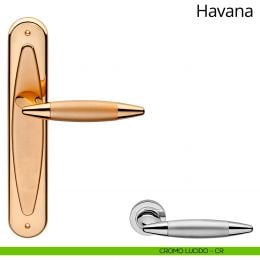 Maniglia con placca per porta Havana Linea Calì 2
