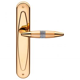 Maniglia Swarovski con placca per porta Havana Mesh Linea Calì