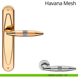 Maniglia Swarovski con placca per porta Havana Mesh Linea Calì 2
