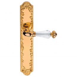 Maniglia Swarovski con placca small per porta Ninfa Crystal Linea Calì