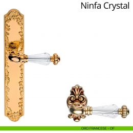 Maniglia Swarovski con placca small per porta Ninfa Crystal Linea Calì 2