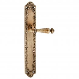 Maniglia porcellana con placca big per porta Ninfa Porcellana Linea Calì