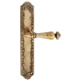 Maniglia porcellana con placca small per porta Ninfa Porcellana Linea Calì