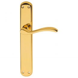 Maniglia con placca per porta Onda Linea Calì