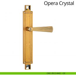 Maniglia Swarovski con placca per porta Opera Crystal Linea Calì 2
