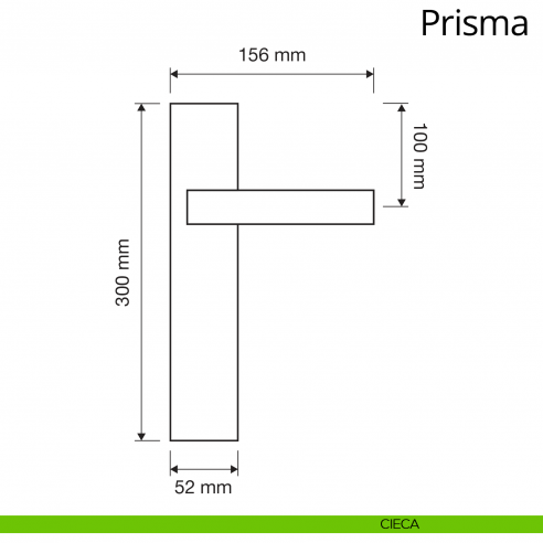 Maniglia con placca per porta Prisma Linea Calì placca cieca