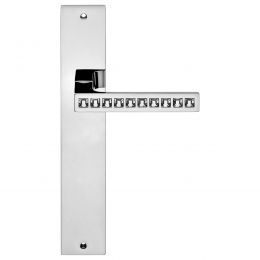 Maniglia Swarovski con placca per porta Reflex Linea Calì