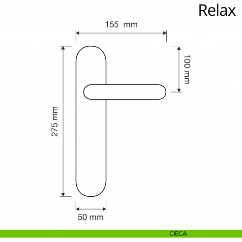 Maniglia con placca per porta Relax Linea Calì placca cieca