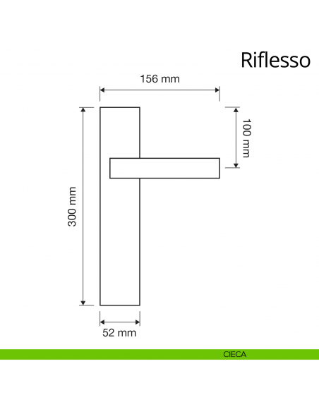Maniglia con placca per porta Riflesso Linea Calì placca cieca