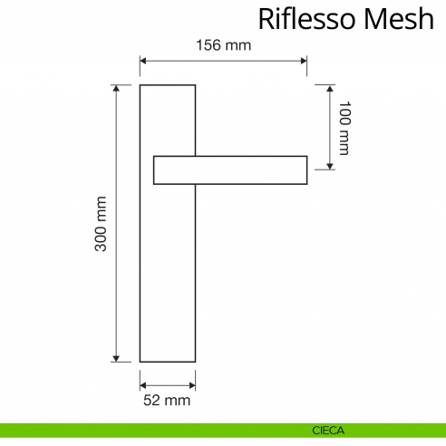 Maniglia Swarovski con placca per porta Riflesso Mesh Linea Calì placca cieca