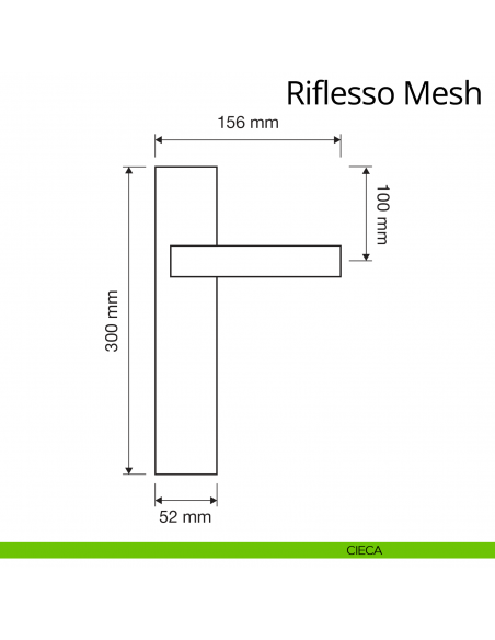 Maniglia Swarovski con placca per porta Riflesso Mesh Linea Calì placca cieca