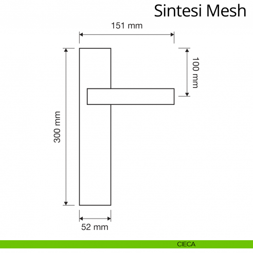 Maniglia Swarovski con placca per porta Sintesi Mesh Linea Calì placca cieca