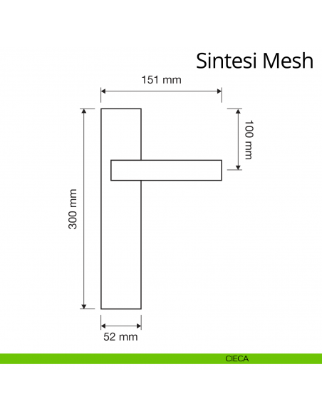 Maniglia Swarovski con placca per porta Sintesi Mesh Linea Calì placca cieca