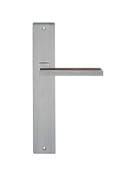 Maniglia legno con placca per porta Sintesi Wengè Linea Calì