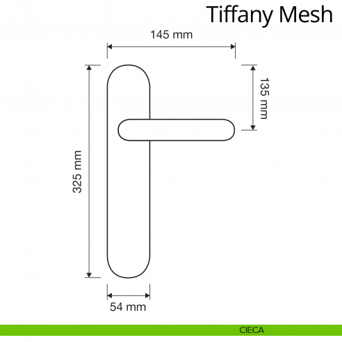 Maniglia Swarovski con placca per porta Tiffany Mesh Linea Calì