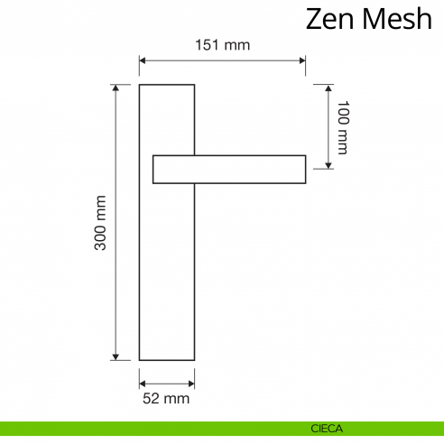 Maniglia Swarovski con placca per porta Zen Mesh Linea Calì placca cieca