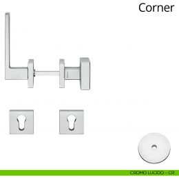 Kit maniglia con pomolo su rosetta per hotel Corner Linea Calì 2