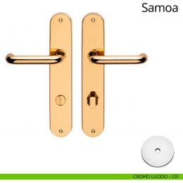 Kit maniglia con nottolino su placca per hotel Samoa Linea Calì 2