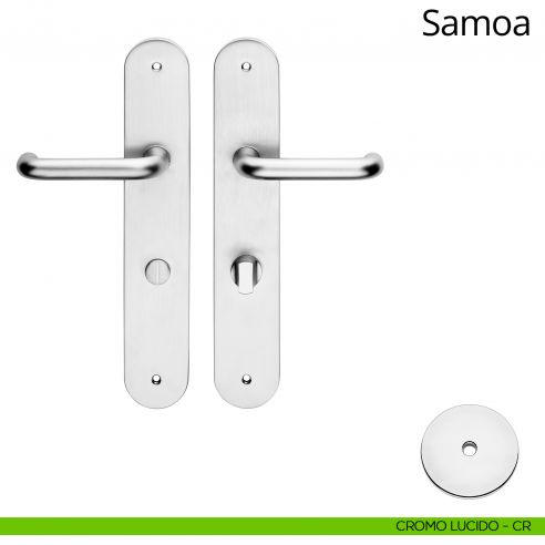 Maniglia per albergo Samoa con nottolino Linea Calì cromo lucido