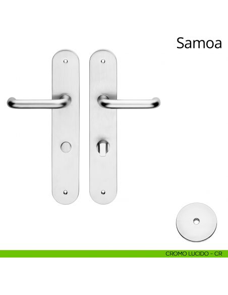 Maniglia per albergo Samoa con nottolino Linea Calì cromo lucido