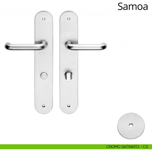 Maniglia per albergo Samoa con nottolino Linea Calì cromo satinato