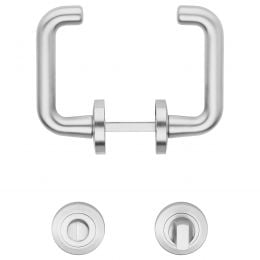 Maniglia per hotel su rosetta con nottolino Samoa Linea Calì