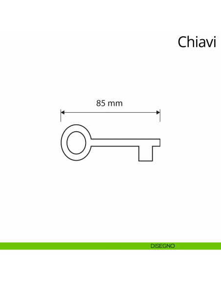 Chiave per porta interna classica Linea Calì disegno