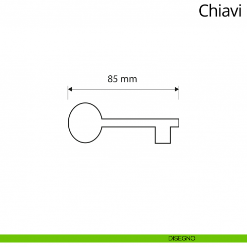 Chiave per porta interna Sirena Linea Calì disegno
