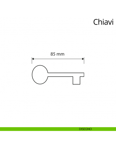 Chiave per porta interna Sirena Linea Calì disegno