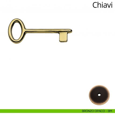 Chiave per porta interna classica Linea Calì bronzo opaco