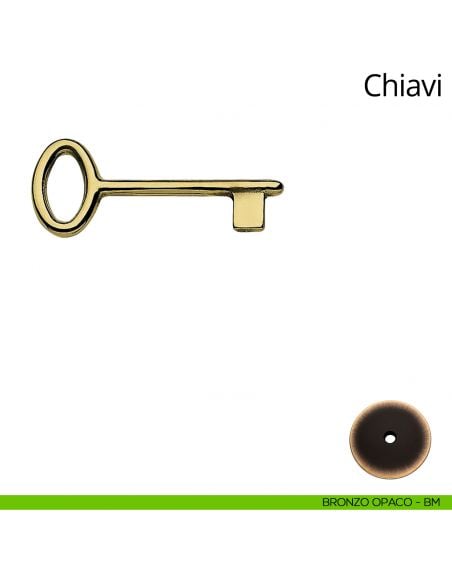 Chiave per porta interna classica Linea Calì bronzo opaco