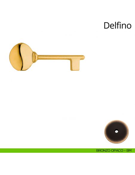 Chiave per porta interna Delfino Linea Calì bronzo opaco