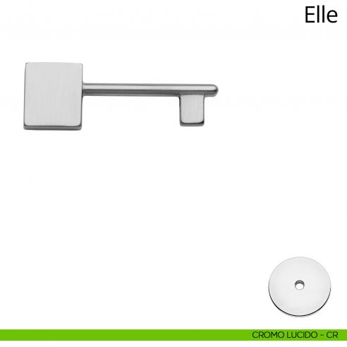 Chiave per porta interna Elle Linea Calì cromo lucido