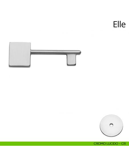Chiave per porta interna Elle Linea Calì cromo lucido