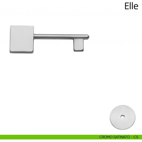 Chiave per porta interna Elle Linea Calì cromo satinato