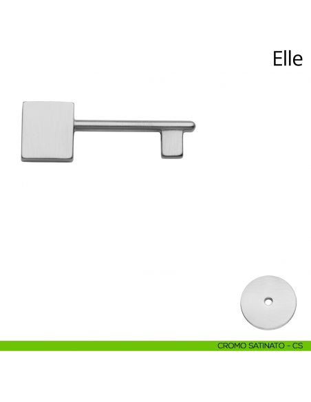Chiave per porta interna Elle Linea Calì cromo satinato