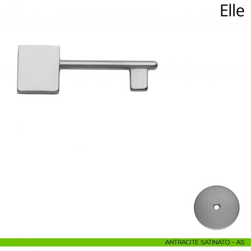 Chiave per porta interna Elle Linea Calì antracite satinato