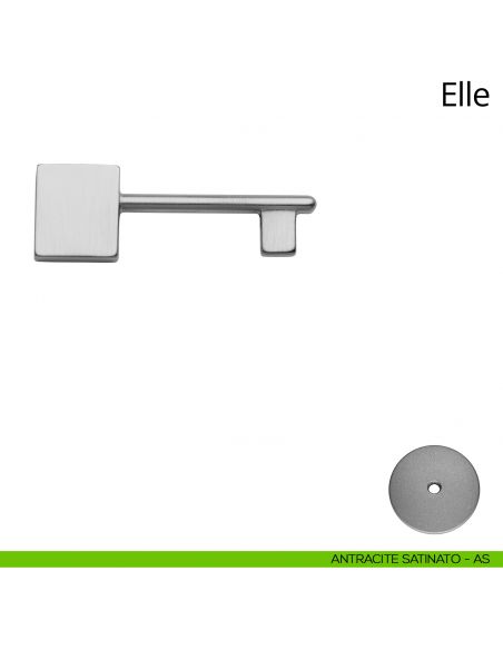 Chiave per porta interna Elle Linea Calì antracite satinato