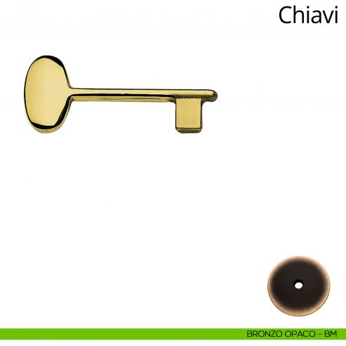 Chiave per porta interna Sirena Linea Calì bronzo opaco