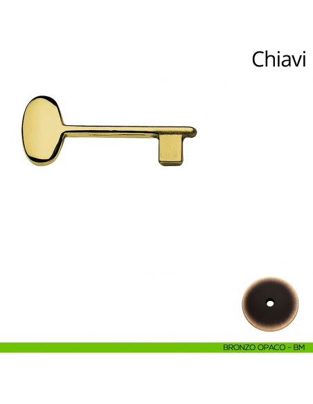 Chiave per porta interna Sirena Linea Calì bronzo opaco