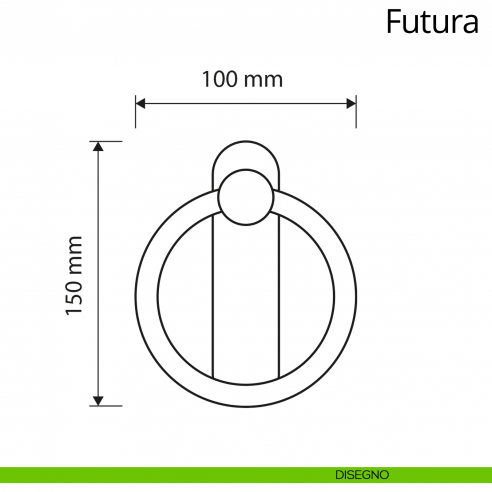 Battente per porta Futura Linea Calì disegno