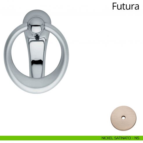 Battente per porta Futura Linea Calì nichel satinato